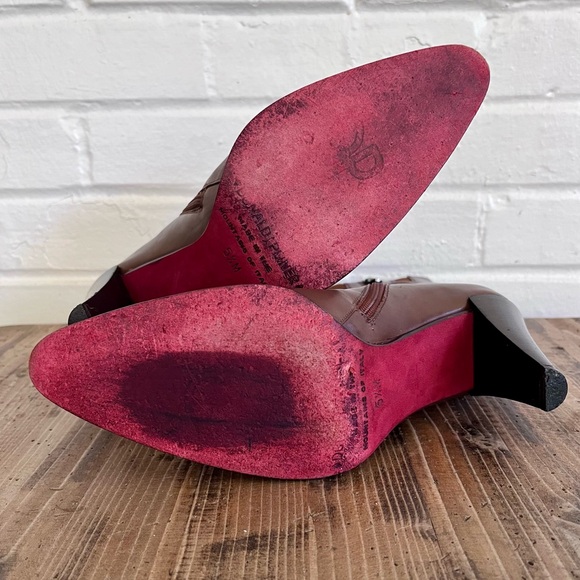 Vintage Donald J Pliner 100% Leather Zipper Linda Boots, SZ 5.5 - Picture 6 of 6